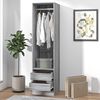 vidaXL Wardrobe Gray Sonoma Engineered Wood Compact Wardrobe