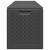 vidaXL Storage Box Black Polypropylene with rattan look Medium