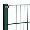 vidaXL Fence Panel with Posts Iron 477.2"x47.2" Green