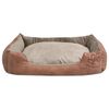 vidaXL Dog Bed with Cushion PU Artificial Leather Size XL Beige