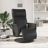 vidaXL Massage Recliner Chair Black Faux leather, plywood, metal Single