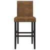 vidaXL Bar Chair Brown and Black Solid rubber wood, fabric (100% polyester)