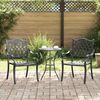 vidaXL Garden Chair 2 pcs Black 56 x 55 x 92.5cm Aluminium