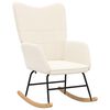 vidaXL Rocking Chair Cream Sherpa Fabric