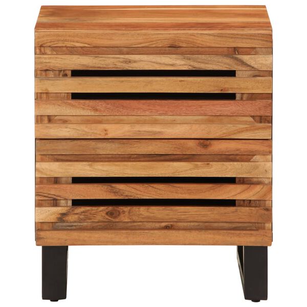 vidaXL Bedside Cabinet Set of 2 Natural wood