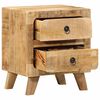 vidaXL Bedside Cabinet Set of 2 Mango wood Solid rough mango wood