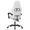 vidaXL Gaming Chair White and Black Faux Leather