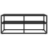 vidaXL TV Stand Black with Black Glass 39.4"x15.7"x15.7"