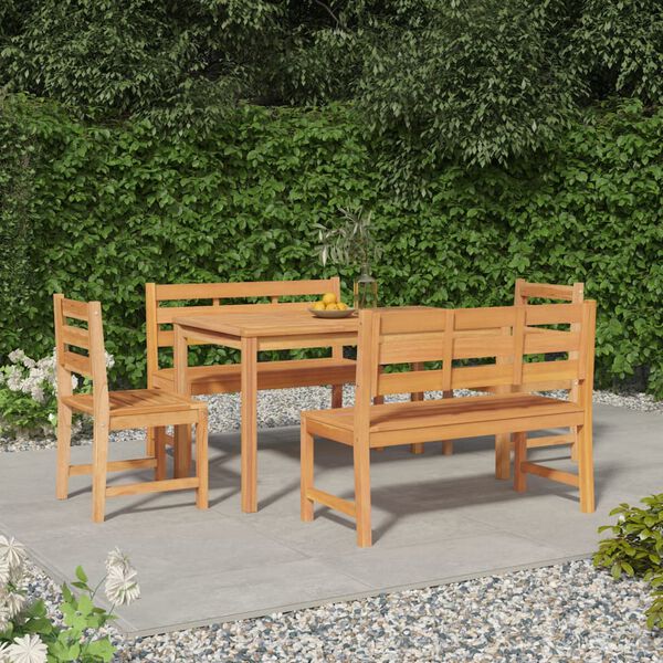 vidaXL Garden Dining Set Teak Solid Teak Wood Large Durable