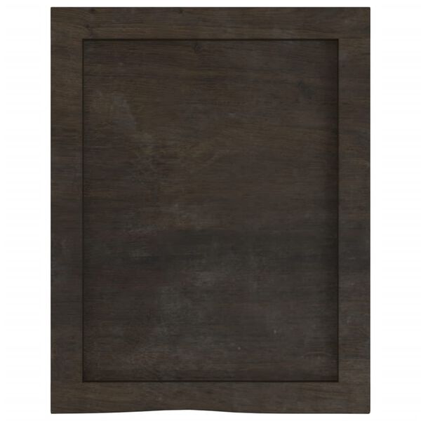 vidaXL Bathroom Countertop Dark Brown 15.7 x 19.7 x (0.8-2.4) " Treated Solid Wood