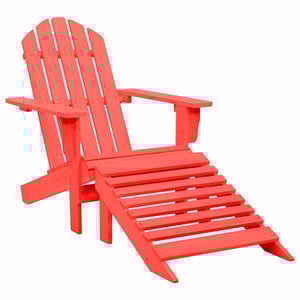 vidaXL Garden Chair Red Solid fir wood Standard Detachable
