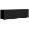 vidaXL TV Cabinet Set of 4 Black Engineered wood Large TV Cabinet