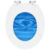 vidaXL WC Toilet Seats with Soft Close Lid 2 pcs MDF Blue Water Drop Design (2x146913)