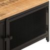 vidaXL Coffee Table Black, Natural Wood Solid Mango Wood, Powder-Coated Iron