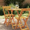 vidaXL Folding Garden Table Folding Natural 23.6" x 23.6" x 28.3