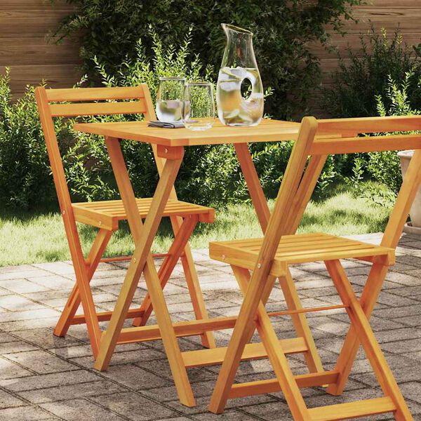 vidaXL Folding Garden Table Folding Natural 23.6" x 23.6" x 28.3