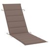vidaXL Sunlounger Taupe Solid acacia wood Standard Foldable Sunlounger
