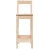 vidaXL Bar Chair Set of 2 Natural pine Solid pine wood Medium Durable