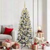 vidaXL Artificial Christmas Tree with 300 LEDs White 70.87 in