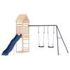 vidaXL Outdoor Playset Natural wood, Blue Solid pine wood, Polypropylene