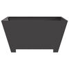 vidaXL Fire Pit Black 31.50 x 31.50 x 15.75 in Steel