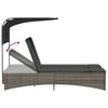 vidaXL Patio Double Sun Lounger Gray
