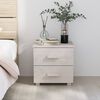 vidaXL Bedside Cabinet White Solid pinewood, MDF Bedside Cabinet
