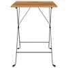 vidaXL Folding Bistro Table Natural teak and black