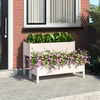 vidaXL Planter White Solid pine wood 43.3 x 33.1 x 29.5 in