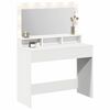 vidaXL Dressing Table White 39.37 x 16.14 x 53.15 in Engineered Wood