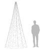 vidaXL Christmas Tree on Flagpole Warm White 500 LEDs 118.1"