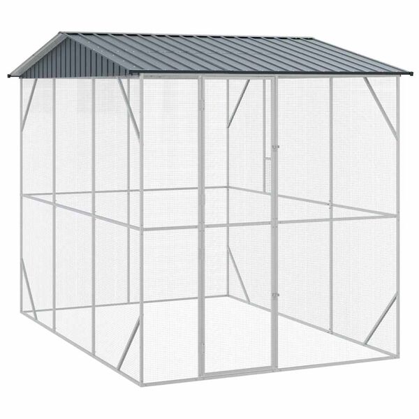 vidaXL Bird Cage Anthracite 227 x 310 x 247 cm Galvanized steel