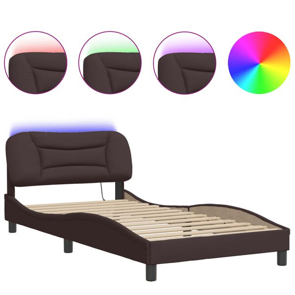 vidaXL Bed Frame Dark brown