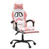 vidaXL Gaming Chair White Faux leather Standard Adjustable Armrests