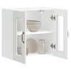 vidaXL Kitchen Wall Cabinet White Engineered Wood and Glass Standard