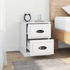 vidaXL Bedside Cabinet High gloss white Engineered wood Single