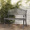 vidaXL Garden Bench Black Cast aluminum, cast iron Medium Durable