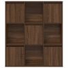 vidaXL Bookcase Brown oak Engineered wood Medium Bookcase Rectangular