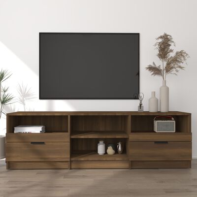 vidaXL TV Stand Brown Oak 59.1"x13.2"x17.7" Engineered Wood