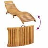 vidaXL Patio Sunlounger Set of 2 Red, Natural Solid Acacia Wood, Polyester