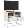 vidaXL TV Cabinet White Steel Medium TV Cabinet Rectangular