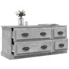 vidaXL TV Cabinet Concrete Grey Engineered Wood 39.4x14.0x17.7 in