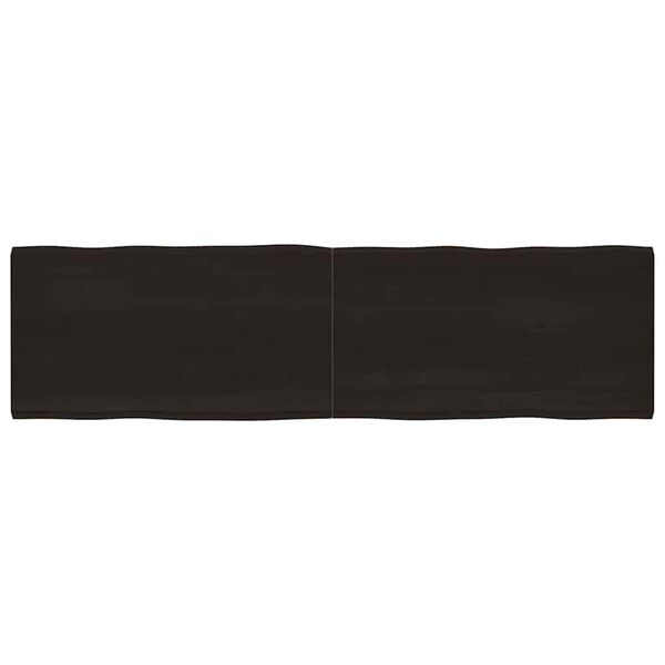 vidaXL Table Top Dark brown Solid oak wood with dark finish