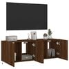 vidaXL TV Wall Cabinet Set of 2 Brown Oak Engineered Wood