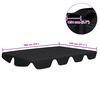 vidaXL Replacement Canopy for Garden Swing Black 74"/66.1"x57.1"/43.3"