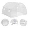 vidaXL Greenhouse White Polyethylene mesh fabric and galvanized steel