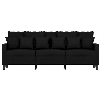 Side view of dark gray/black upholstered armchair with armrests