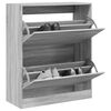 vidaXL Shoe Cabinet Grey Sonoma Engineered Wood Slim Shoe Cabinet