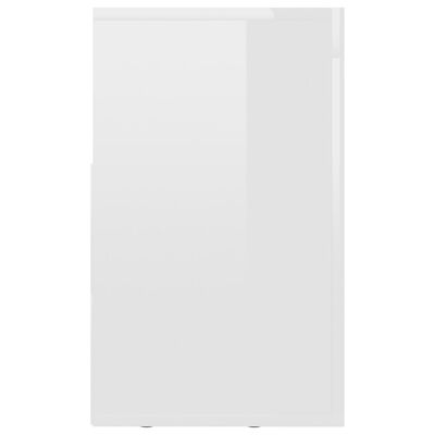 vidaXL TV Cabinet High Gloss White 47.2"x11.8"x19.7" Engineered Wood