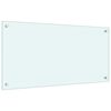 vidaXL Kitchen Backsplash White 31.5"x15.7" Tempered Glass